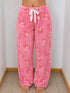 Pantalón peluche flores