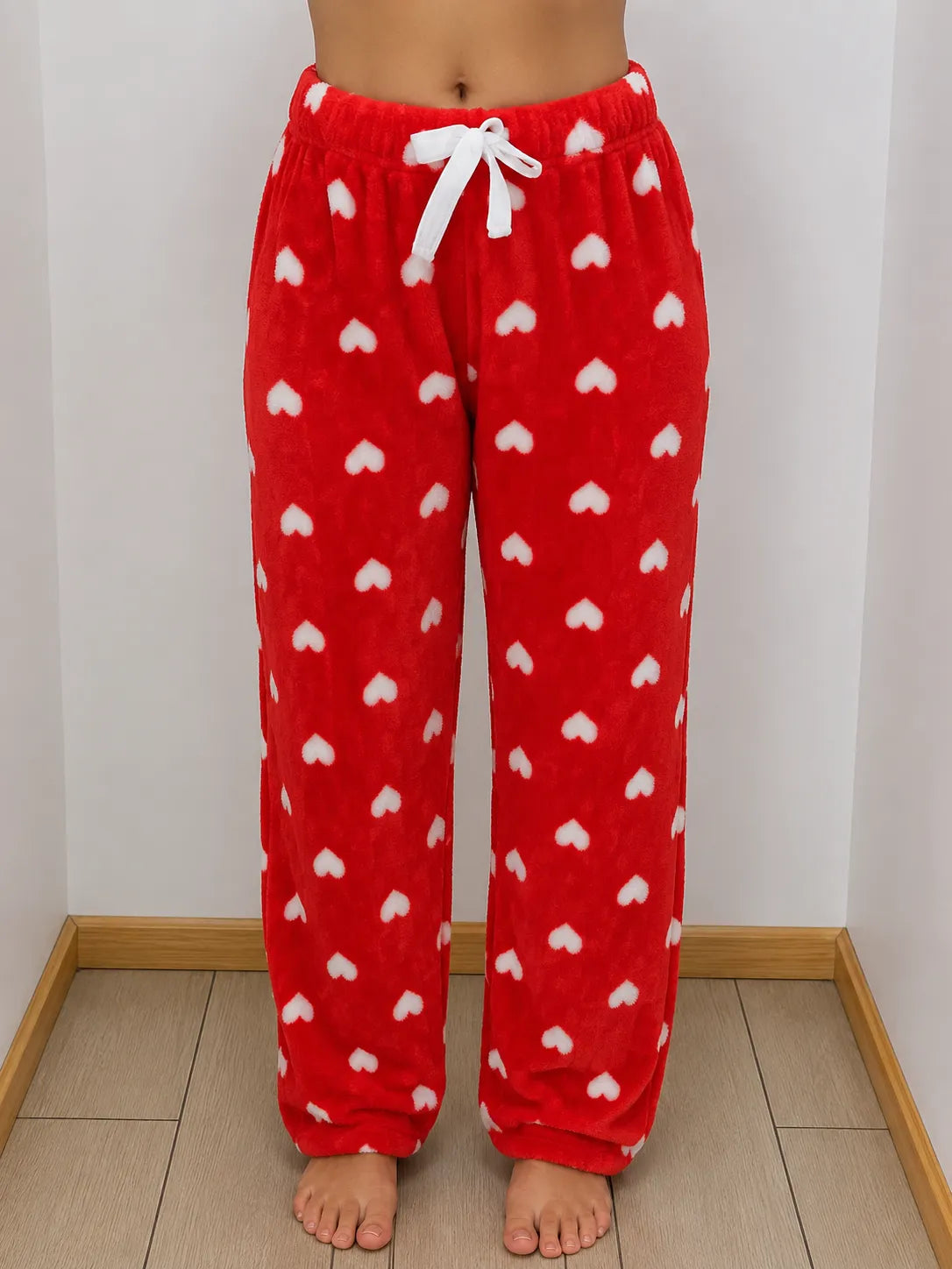 Pantalón peluche corazón