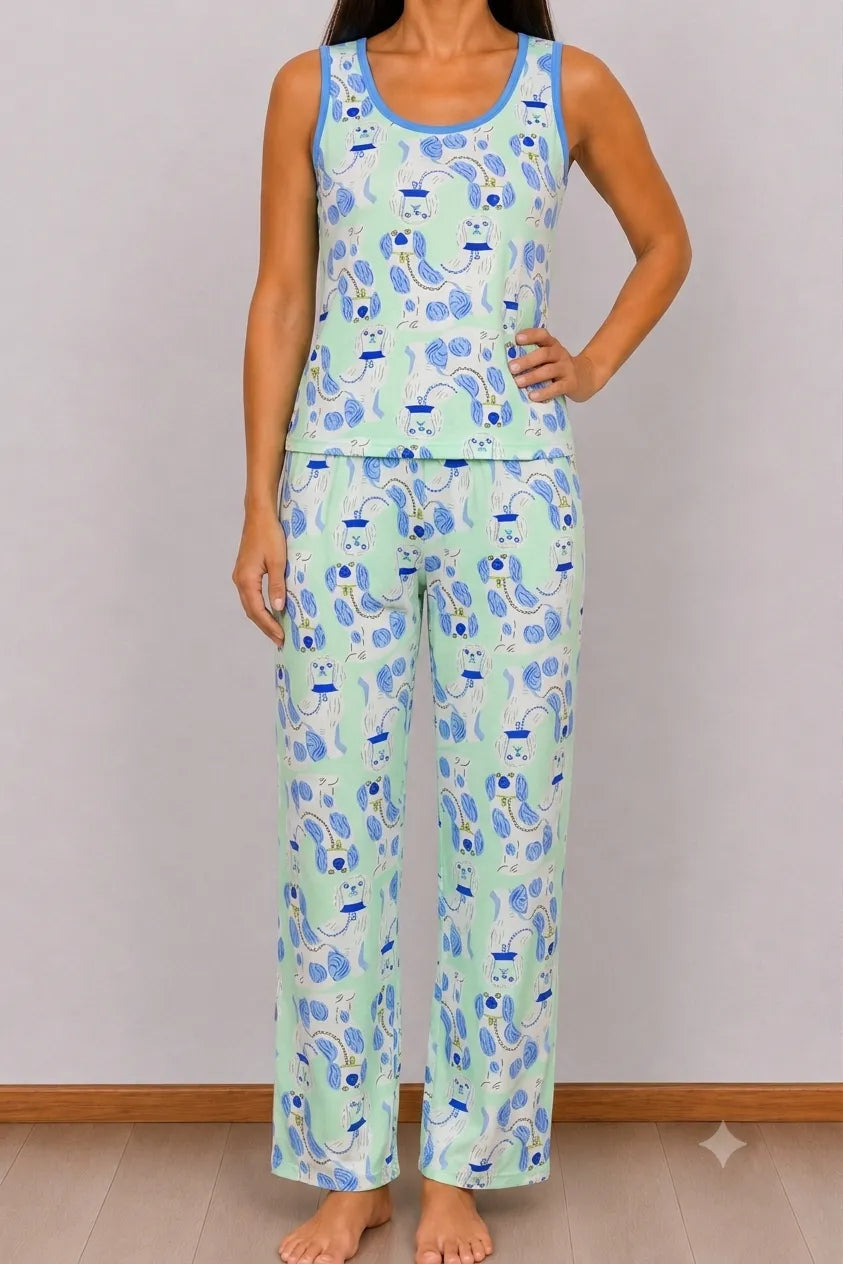 Pijama de pantalón con estampado animado