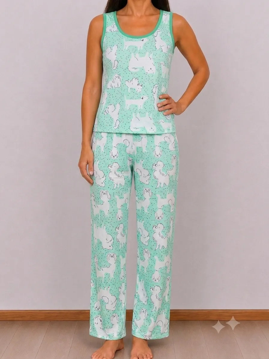 Pijama de pantalón con estampado animado