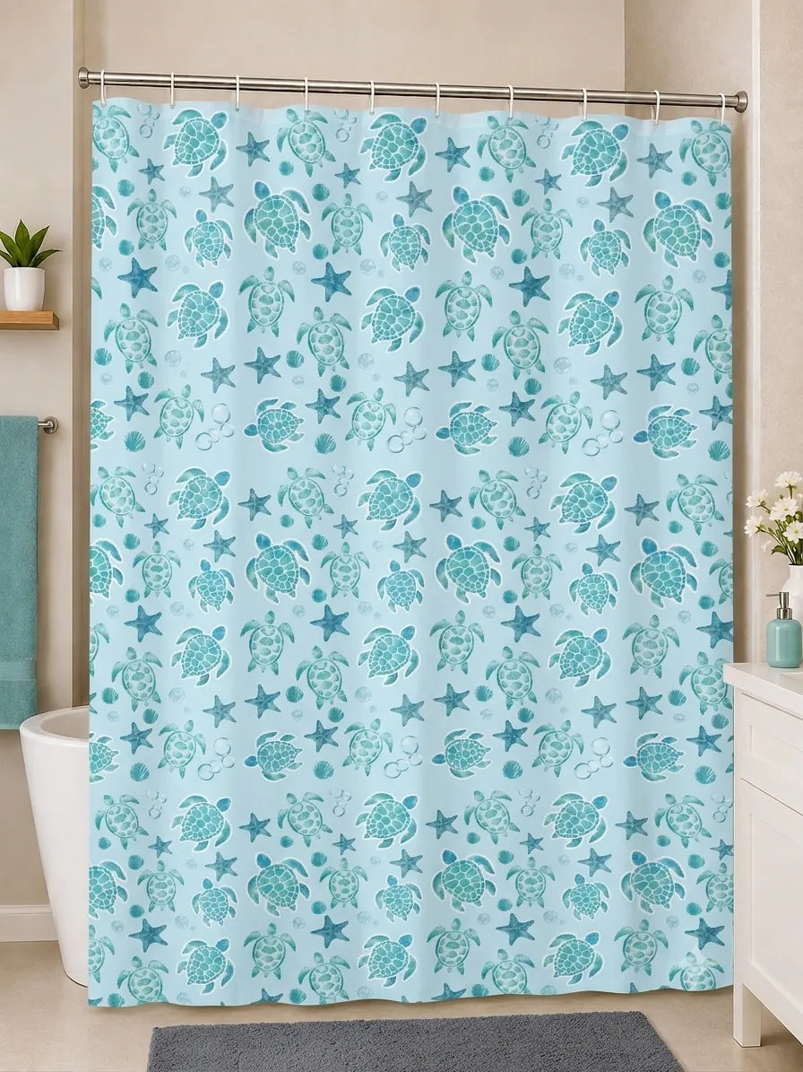 Cortina de baño estampada